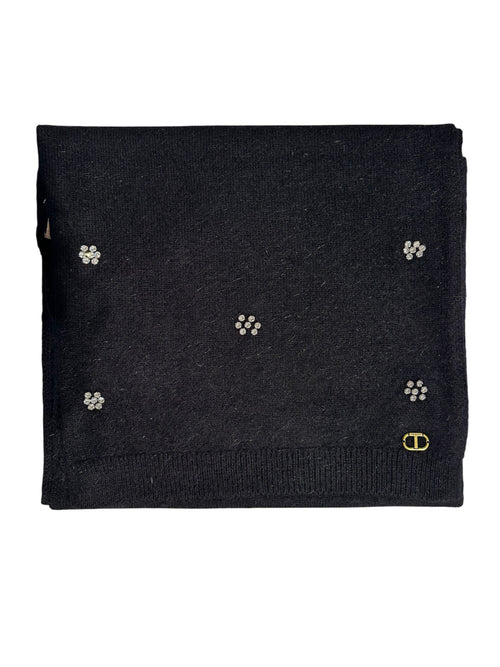 Twinset sciarpa con castoni da donna nero