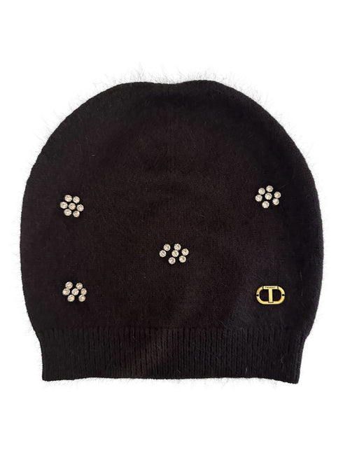 Twinset cappello con castoni da donna nero