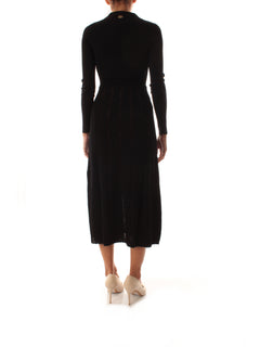Twinset abito midi in maglia da donna nero