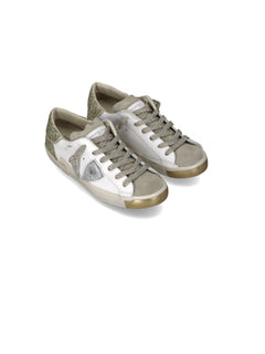 Philippe Model PARIS LOW sneaker da donna glitter blanc