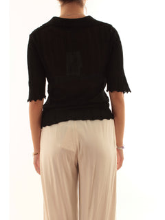 Akep polo light lurex da donna nero