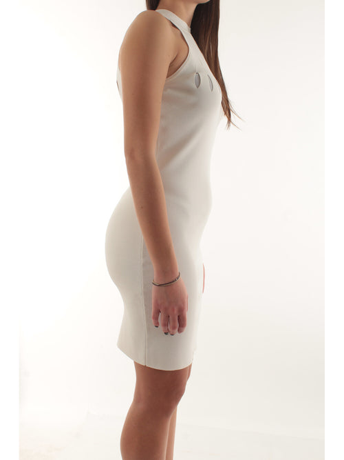 AKEP mini dress cut da donna bianco