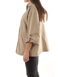 Emme Marella parka corto antigoccia da donna beige