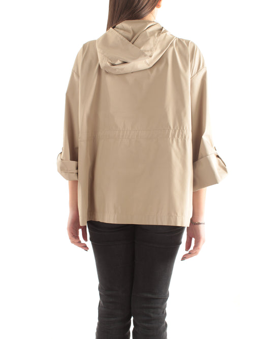Emme Marella parka corto antigoccia da donna beige