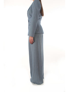 Emme Marella SLOGAN completo in viscosa da donna azzurro denim