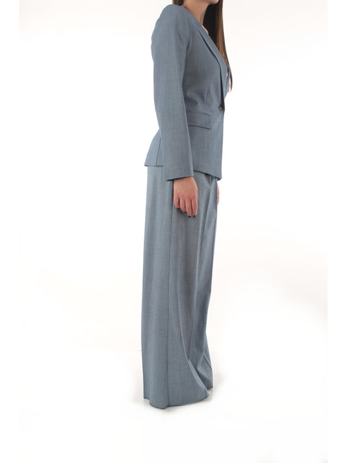 Emme Marella SLOGAN completo in viscosa da donna azzurro denim