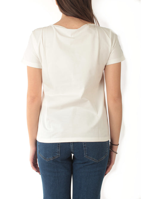 Emme Marella SANSA blusa doppio materiale da donna blu