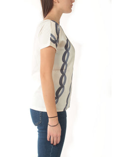 Emme Marella SANSA blusa doppio materiale da donna blu