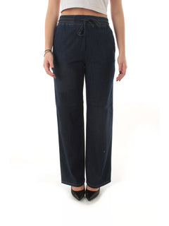 Emme Marella FINGERE pantalone in denim stretch da donna blu jeans