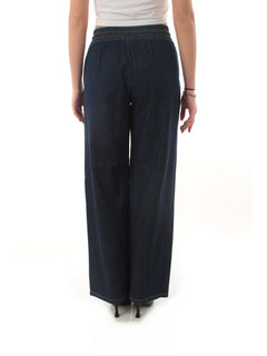 Emme Marella FINGERE pantalone in denim stretch da donna blu jeans