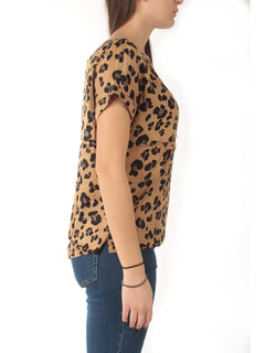 Emme Marella RANE t-shirt in twill stampato da donna maculato