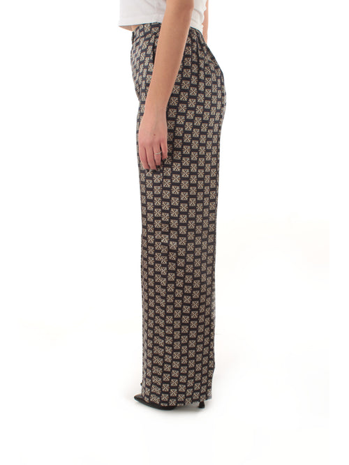 Emme Marella BAOBAB pantalone intwill stampato da donna blu