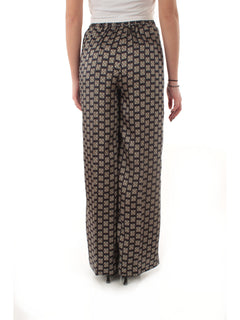 Emme Marella BAOBAB pantalone intwill stampato da donna blu
