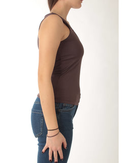 Emme Marella TIGLIO top in jersey interlock stretch da donna testa di moro