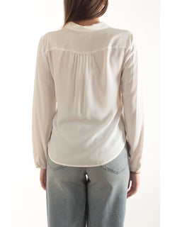 Iblues blusa in misto seta da donna bianco