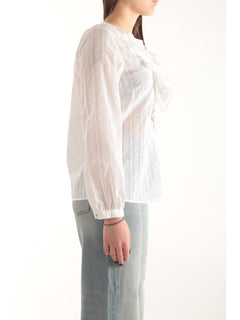 Iblues camicia con ruches da donna bianco