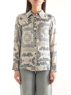 Iblues camicia dritta da donna avorio