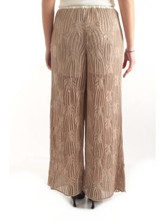 JUCCA pantalone in maglia da donna sand