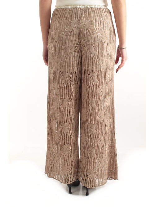 JUCCA pantalone in maglia da donna sand