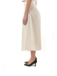 Emme Marella RIBES gonna in cotone bianco