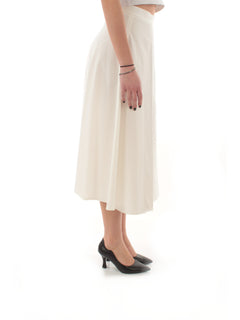 Emme Marella RIBES gonna in cotone bianco