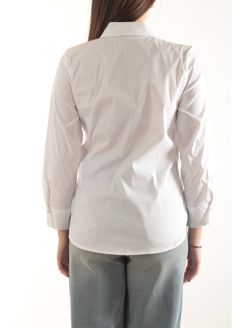 Iblues camicia con fiocco da donna bianco