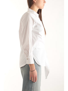 Iblues camicia con fiocco da donna bianco