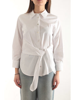 Iblues camicia con fiocco da donna bianco