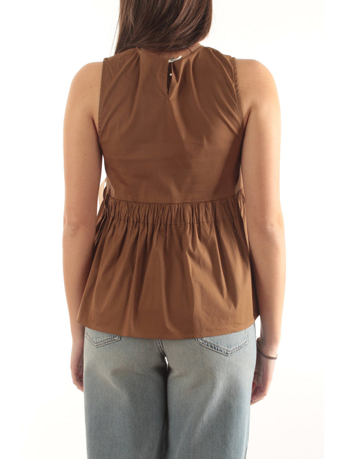 Iblues top svasato da donna cacao