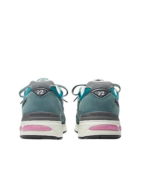 New Balance sneaker made in UK 991v2 da uomo forged porcelain green/trooper