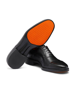 Santoni Stringata Easy da uomo in pelle black