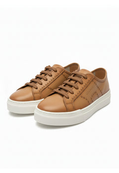 Santoni Double Bucker sneaker da uomo in pelle light brown