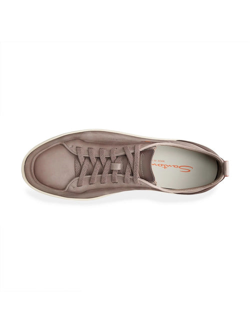 Santoni sneaker in nabuk da uomo beige