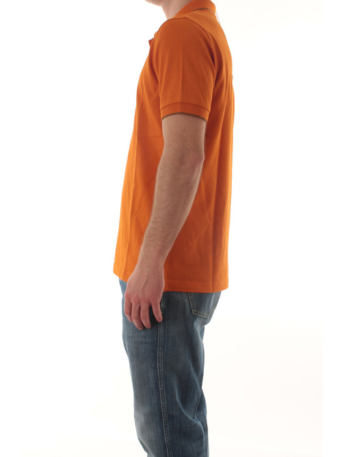 Sun 68 polo small stripes on collar da uomo rust