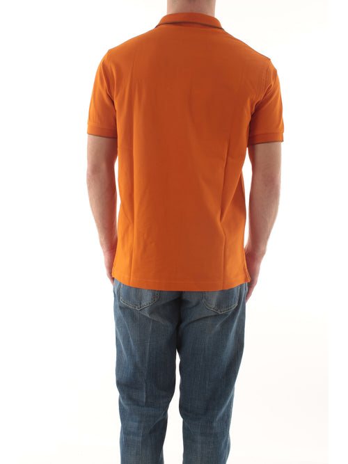 Sun 68 polo small stripes on collar da uomo rust