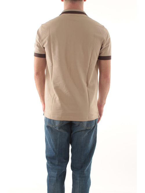 Sun 68 polo big stripe on collar da uomo stone