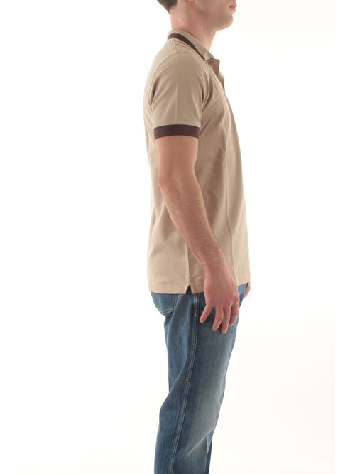 Sun 68 polo big stripe on collar da uomo stone