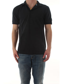 Sun 68 polo big logo sulla manica da uomo navy blue
