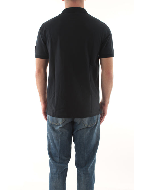 Sun 68 polo big logo sulla manica da uomo navy blue
