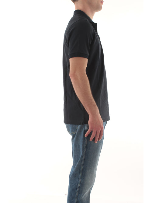 Sun 68 polo big logo sulla manica da uomo navy blue