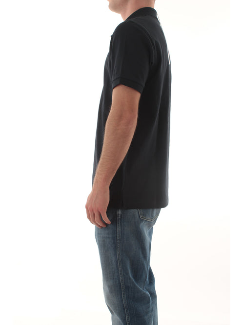 Sun 68 polo print under collar da uomo navy blue