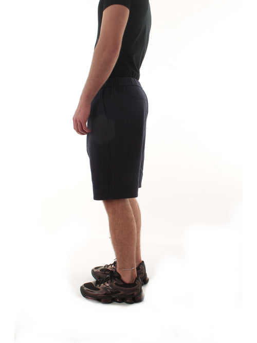 Sun 68 bermuda coulisse in lino da uomo navy blue