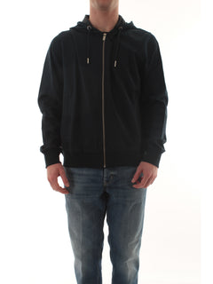 Sun 68 Hoodie zip fleece tech felpa da uomo navy blue