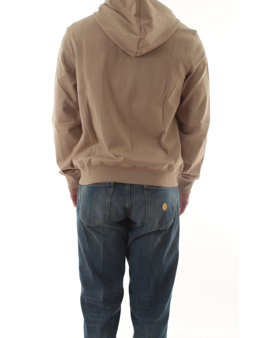 Sun 68 Hoodie zip fleece tech felpa da uomo stone