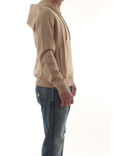 Sun 68 Hoodie zip fleece tech felpa da uomo stone
