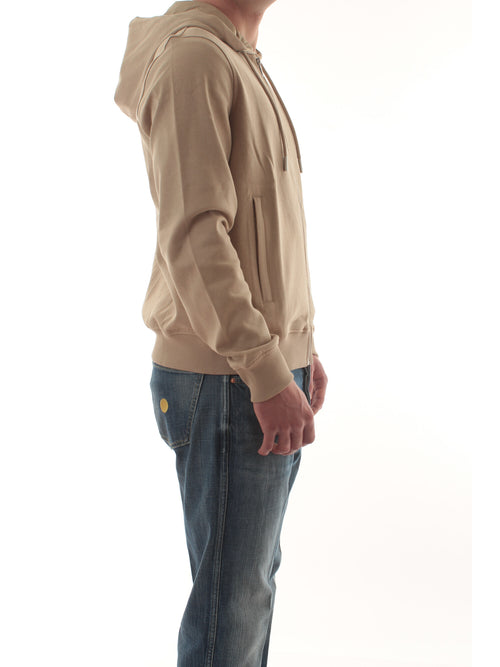 Sun 68 Hoodie zip fleece tech felpa da uomo stone