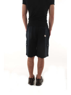 Sun 68 bermuda cargo fleece in cotone da uomo navy blue