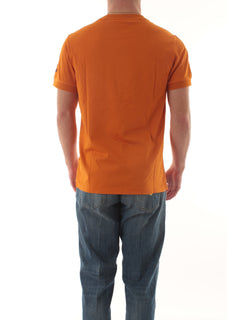 Sun 68 T-shirt embroidery da uomo rust