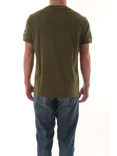 Sun 68 T-shirt embroidery da uomo verde