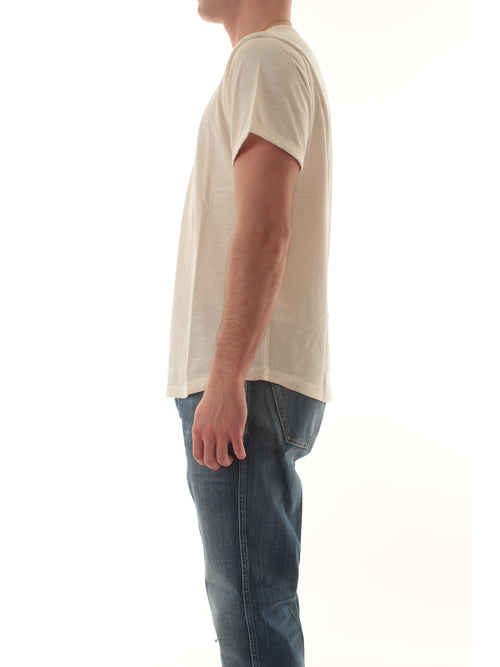 Sun 68 T-shirt jersey slub da uomo bianco